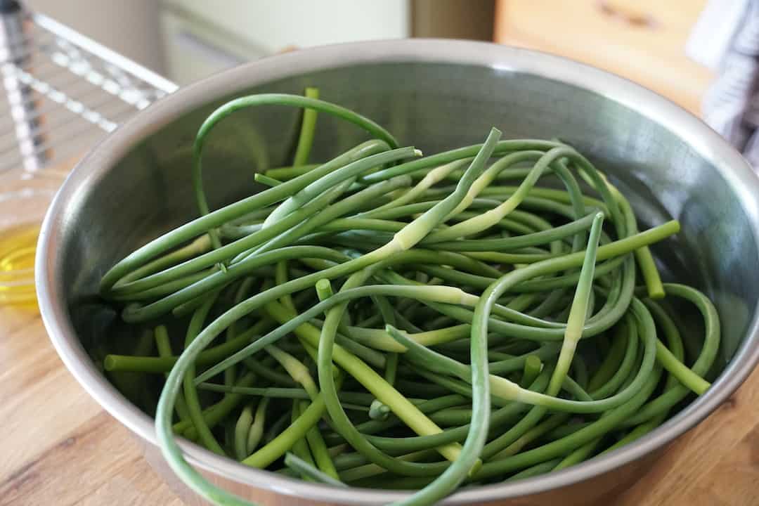 Grilled Garlic Scapes Quick & Easy!