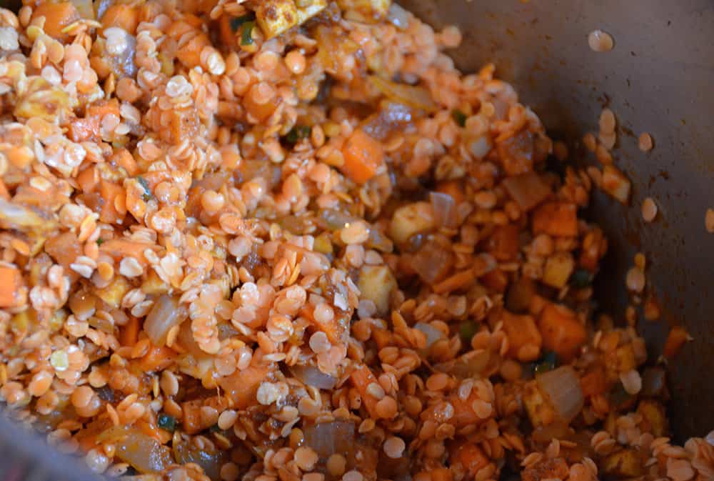 Red Lentil Side Dish Weekend at the Cottage