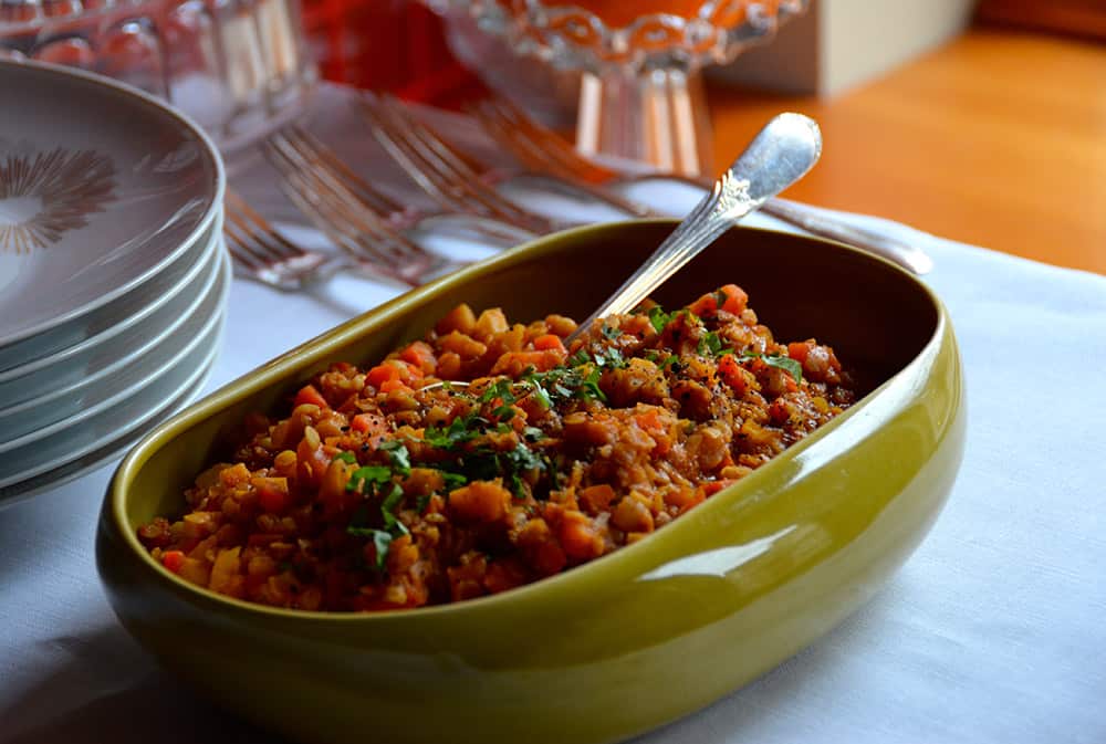 Red Lentil Side Dish Weekend at the Cottage
