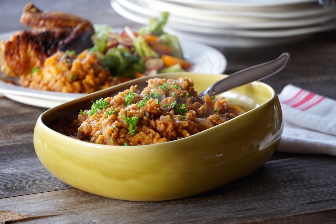 Red Lentil Side Dish Weekend at the Cottage