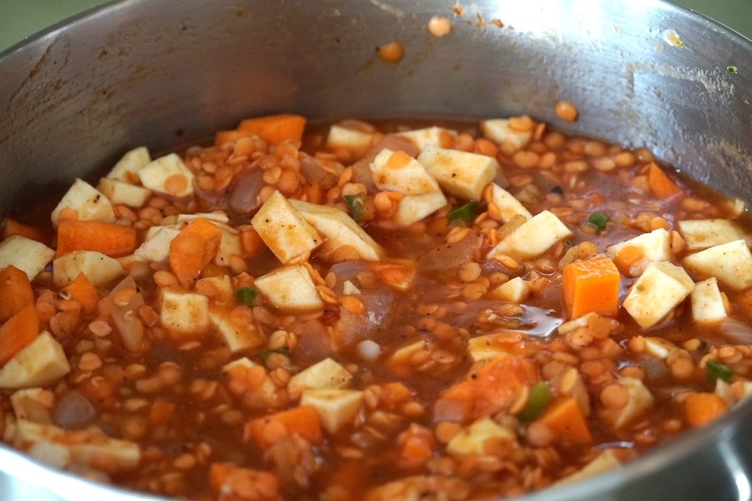 Red Lentil Side Dish Weekend at the Cottage
