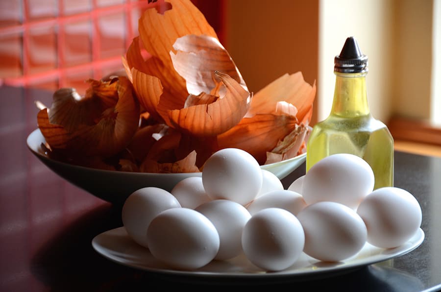 Eggs Coloured With Onion Skins Weekend at the Cottage