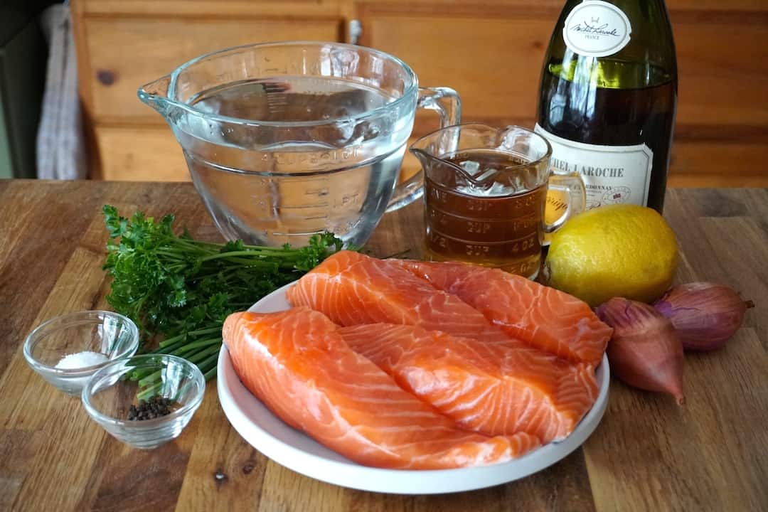 Poached Salmon Fillets Weekend at the Cottage