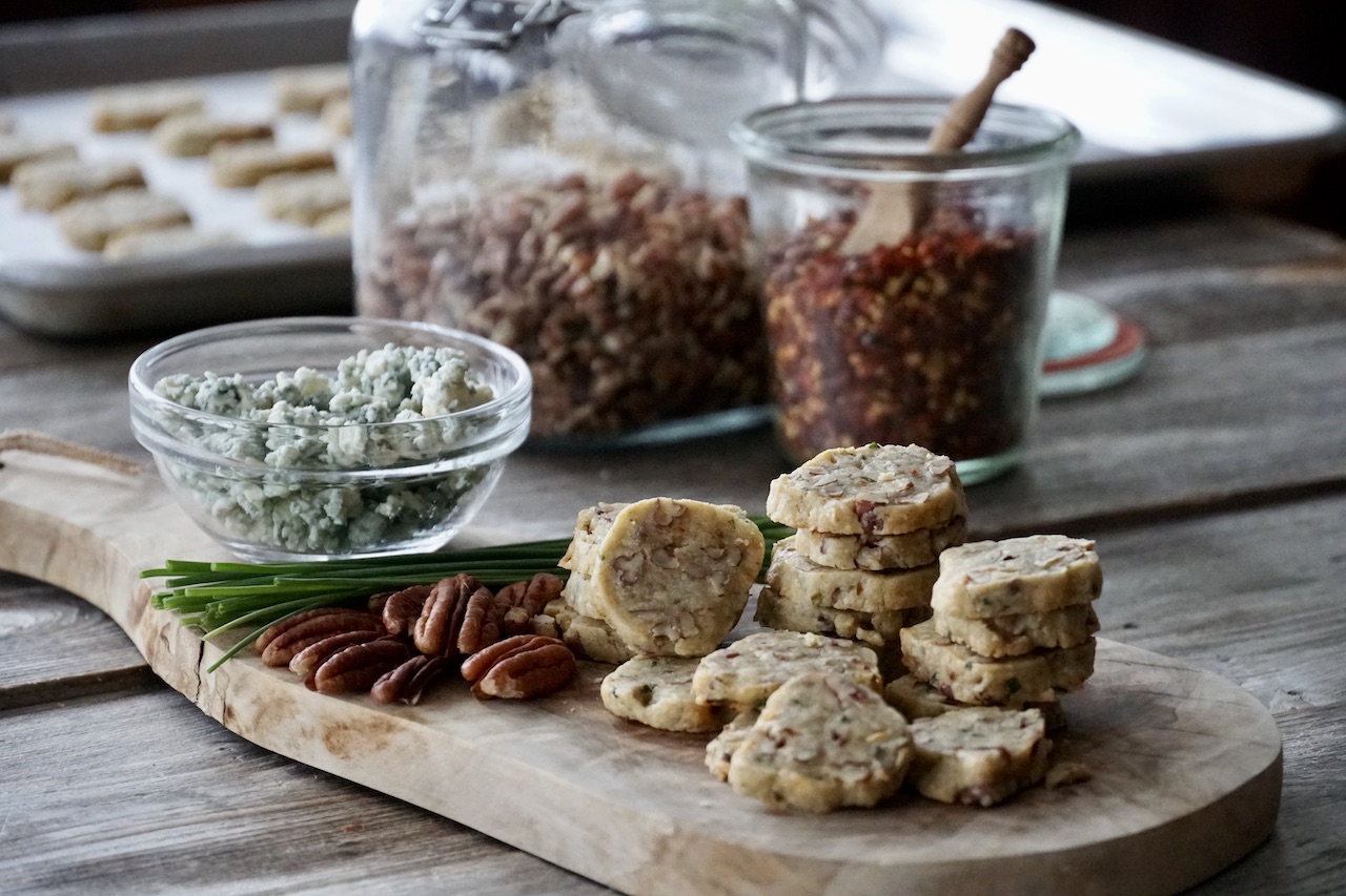 Blue Cheese and Pecan Shortbreads Weekend at the Cottage