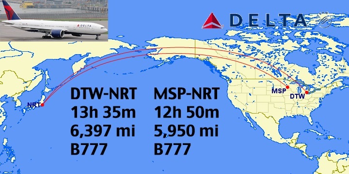 Top 12 Longest NonStop Delta Flights in the World