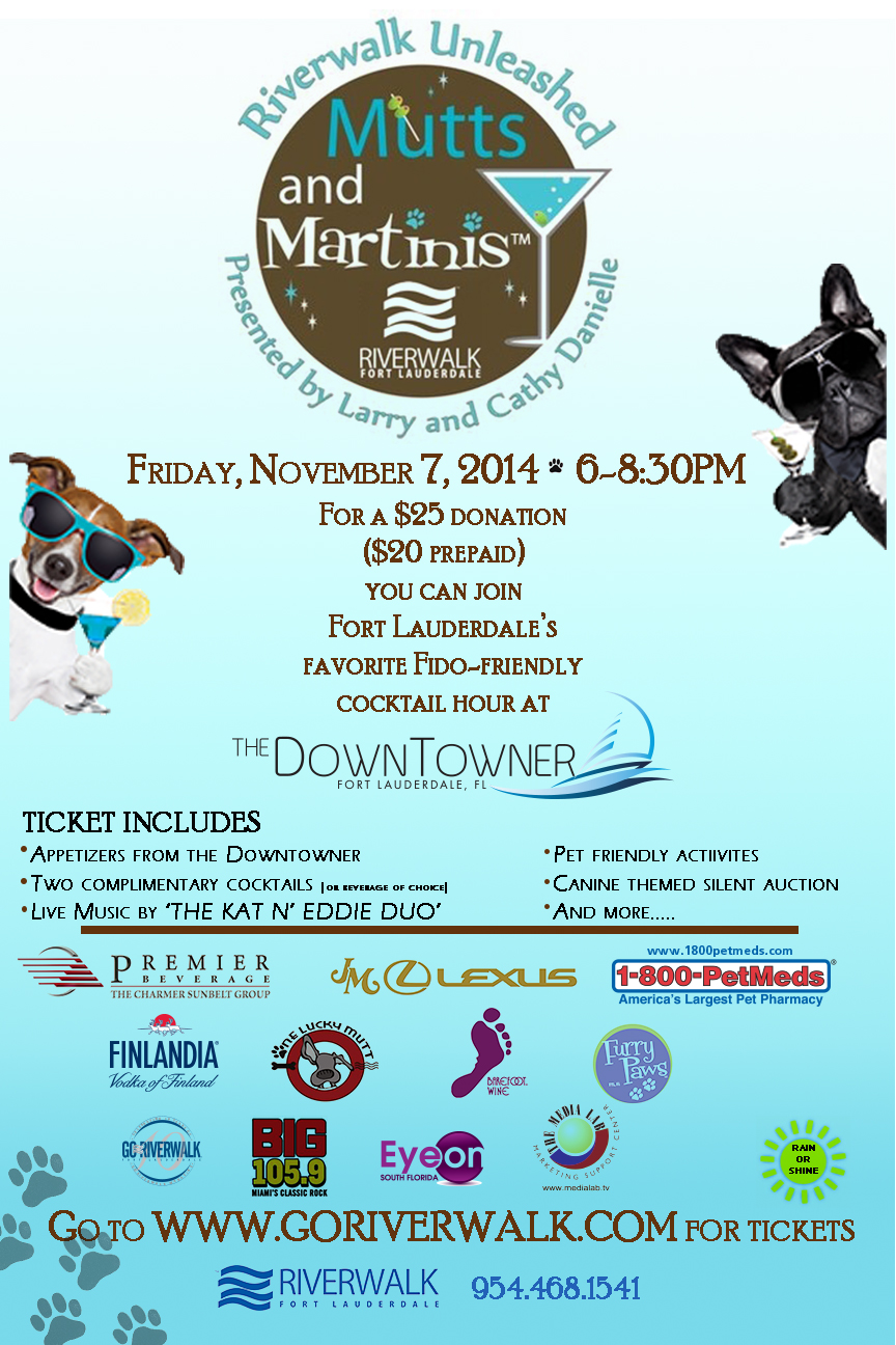 Riverwalk’s 9th annual Mutts & Martinis WeekendBrowardPalmBeach