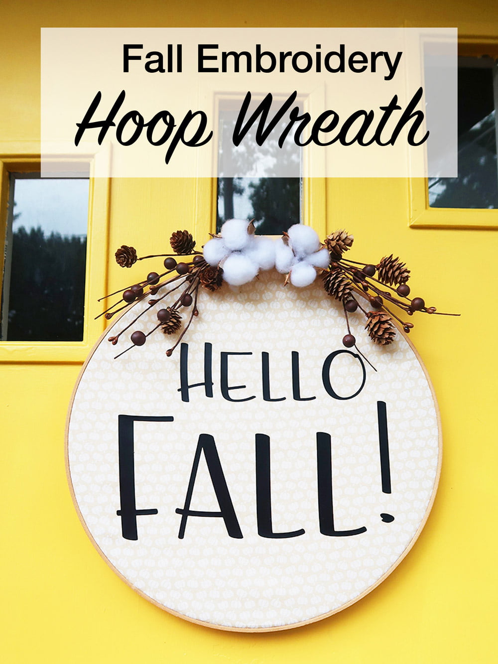 Fall Embroidery Hoop Wreath Weekend Craft
