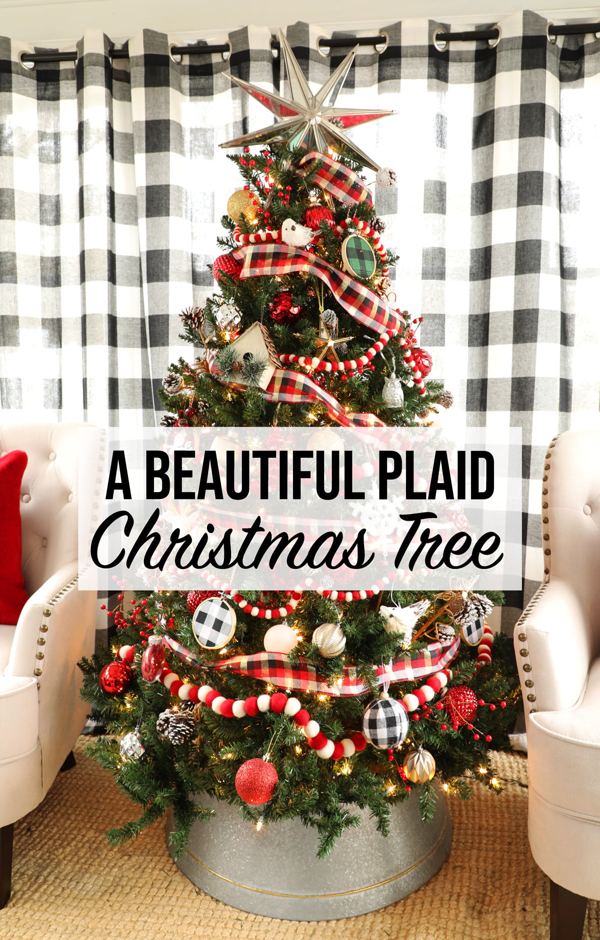 Plaid Christmas Tree Weekend Craft