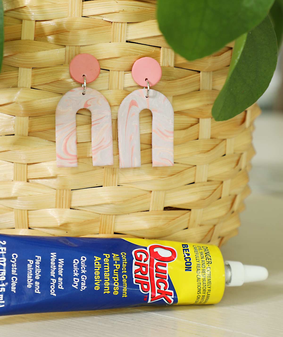 Marble Polymer Clay Earrings Weekend Craft