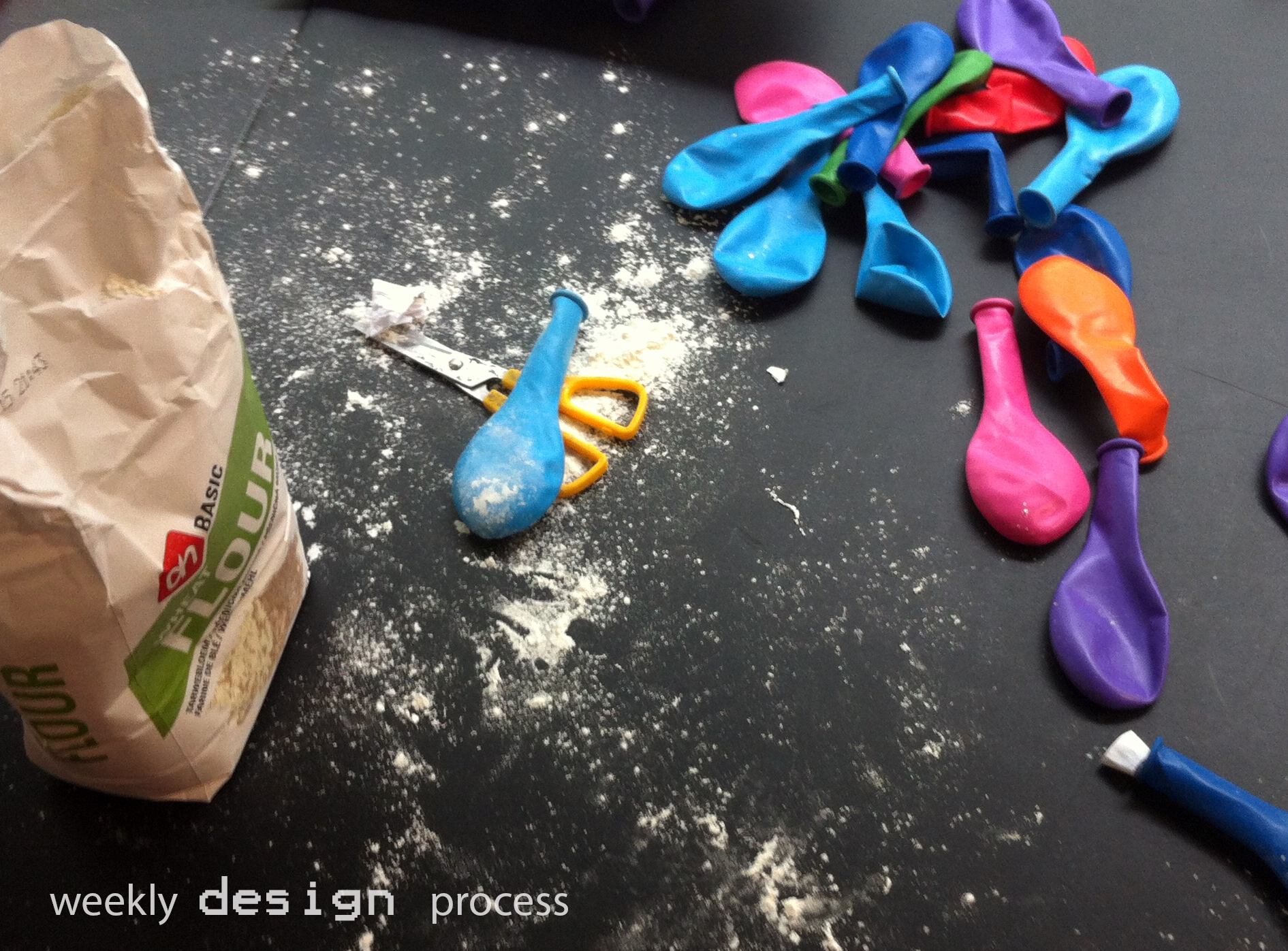 Week 40 Flour balloons Weekly design process