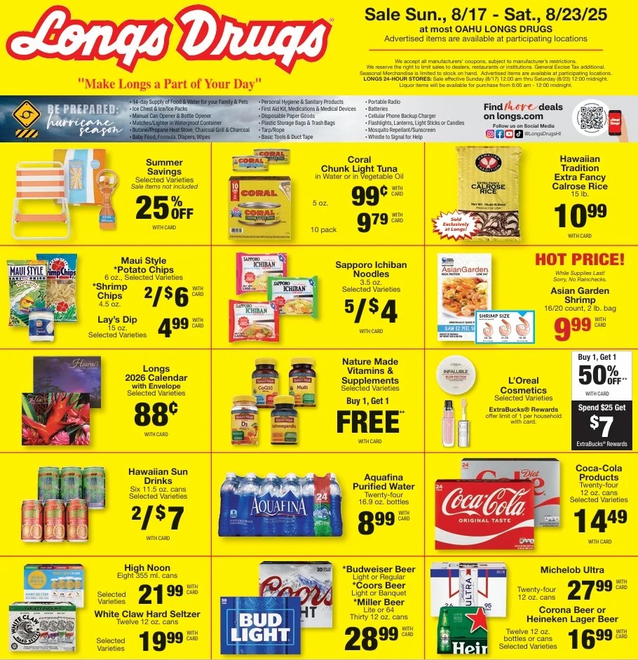 Longs Drugs Weekly Ad Aug 17th Aug 23rd 2025 Weekly Flyers