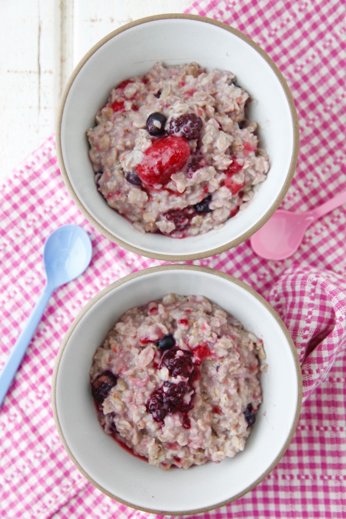 Berry Delicious Oatmeal Weelicious