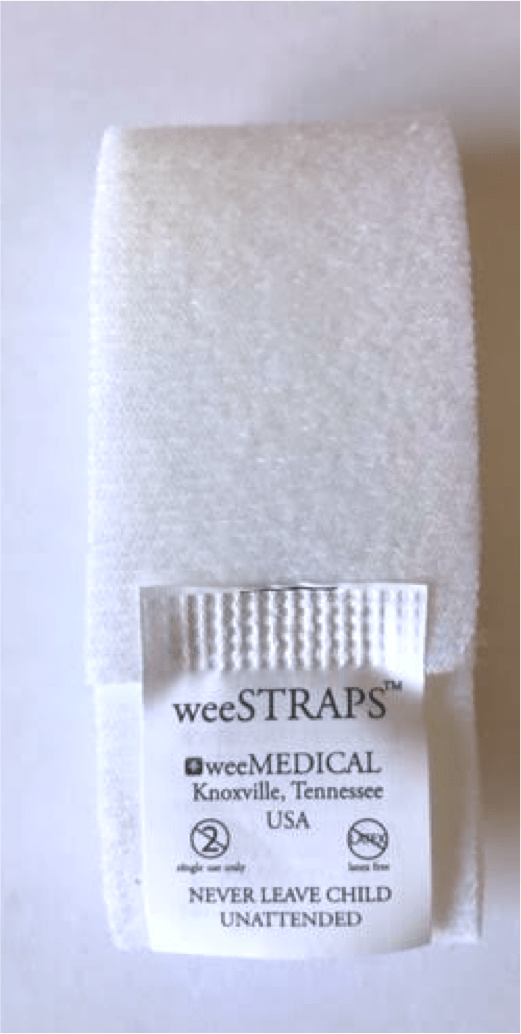 weeStraps for use with weeSecure restraint board from weeMedical