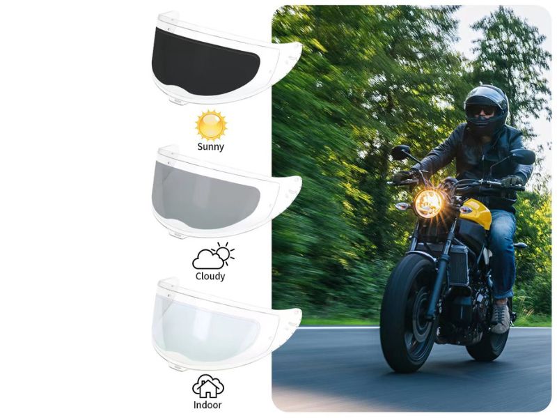 Photochromic Anti Fog Visor Insert for Your Helmet Visor Weepro