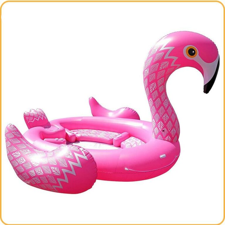 Extralarge Pink Flamingo Inflatable Pool Float Lake Raft For 6 People
