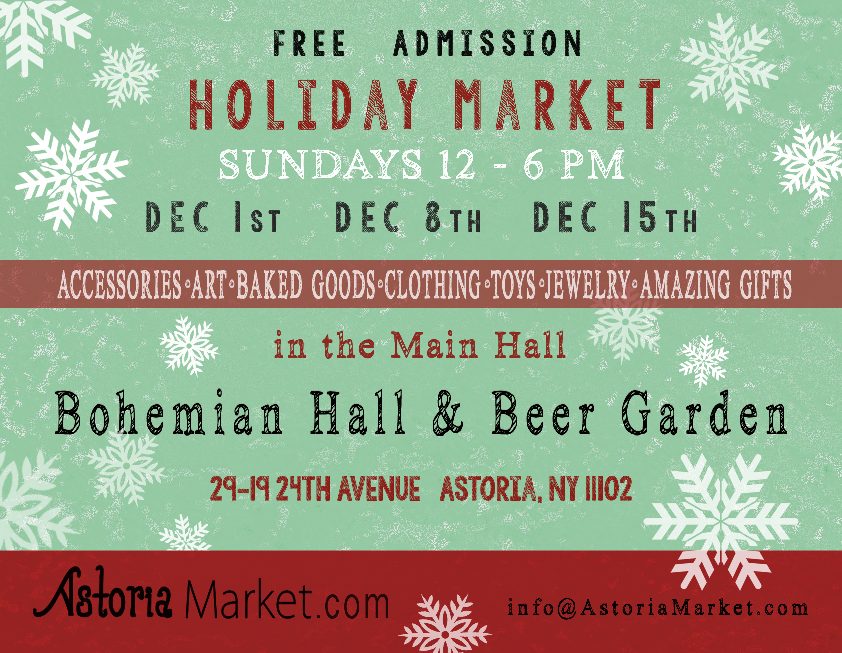 Astoria Holiday Market at Bohemian Hall & Beer Garden We Heart Astoria
