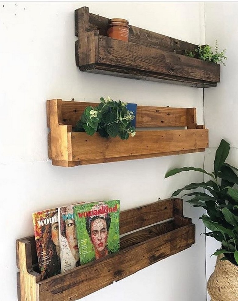 Rustic Ideas for Wooden Shelves Rustic Home Decor and Design Ideas.
