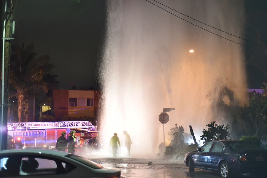 Car Crash Creates Fountain on Fountain and Confusion Among Law