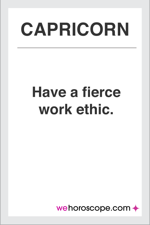 Capricorn and Work