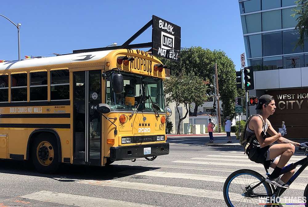 The Hoop Bus Leads Peaceful Bike Ride for Black Lives Matter