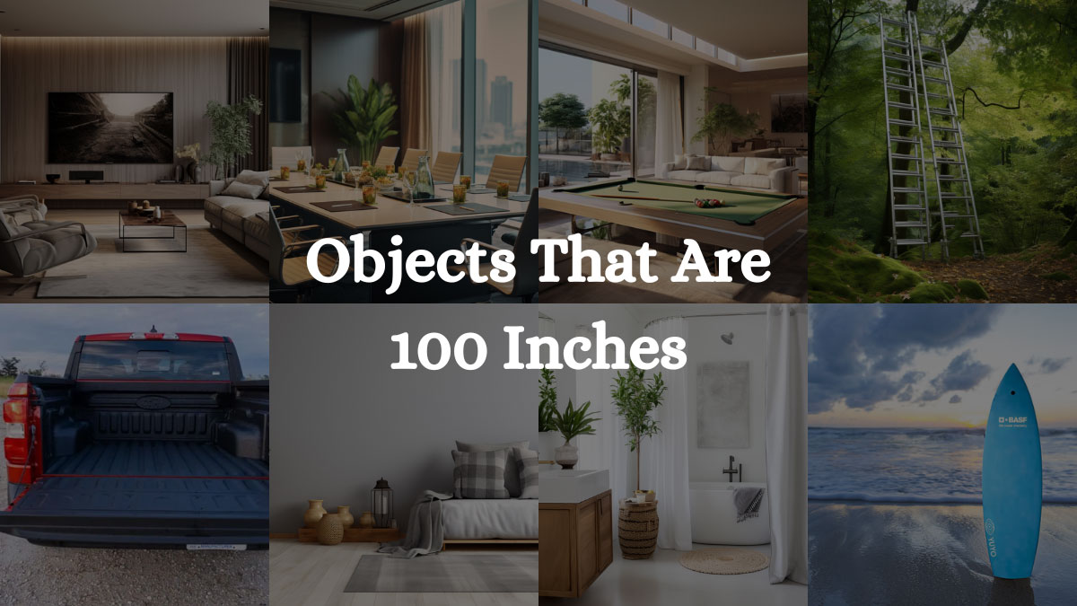 How Big Is 100 Inches Common Objects Around Us