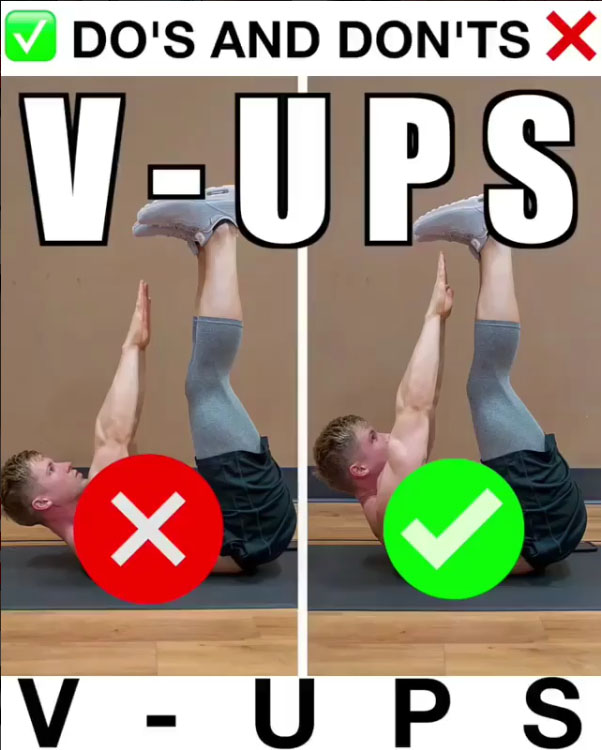 How to Ab VUps Proper Form Video & Guide