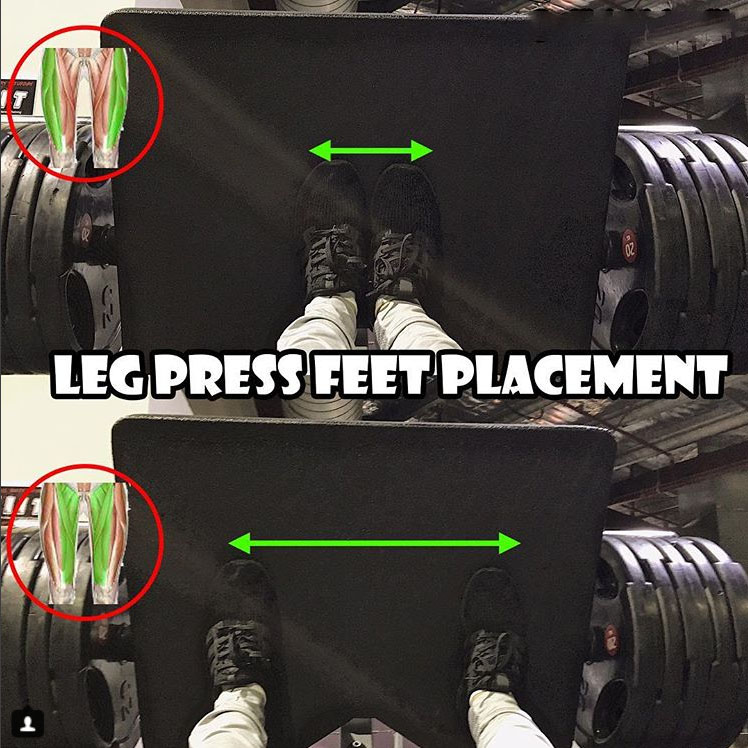 Leg press feet placement Guide