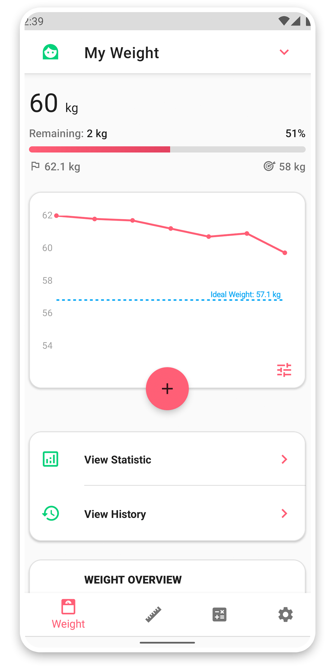WeightLog The Weight Loss Tracker Body Measurements