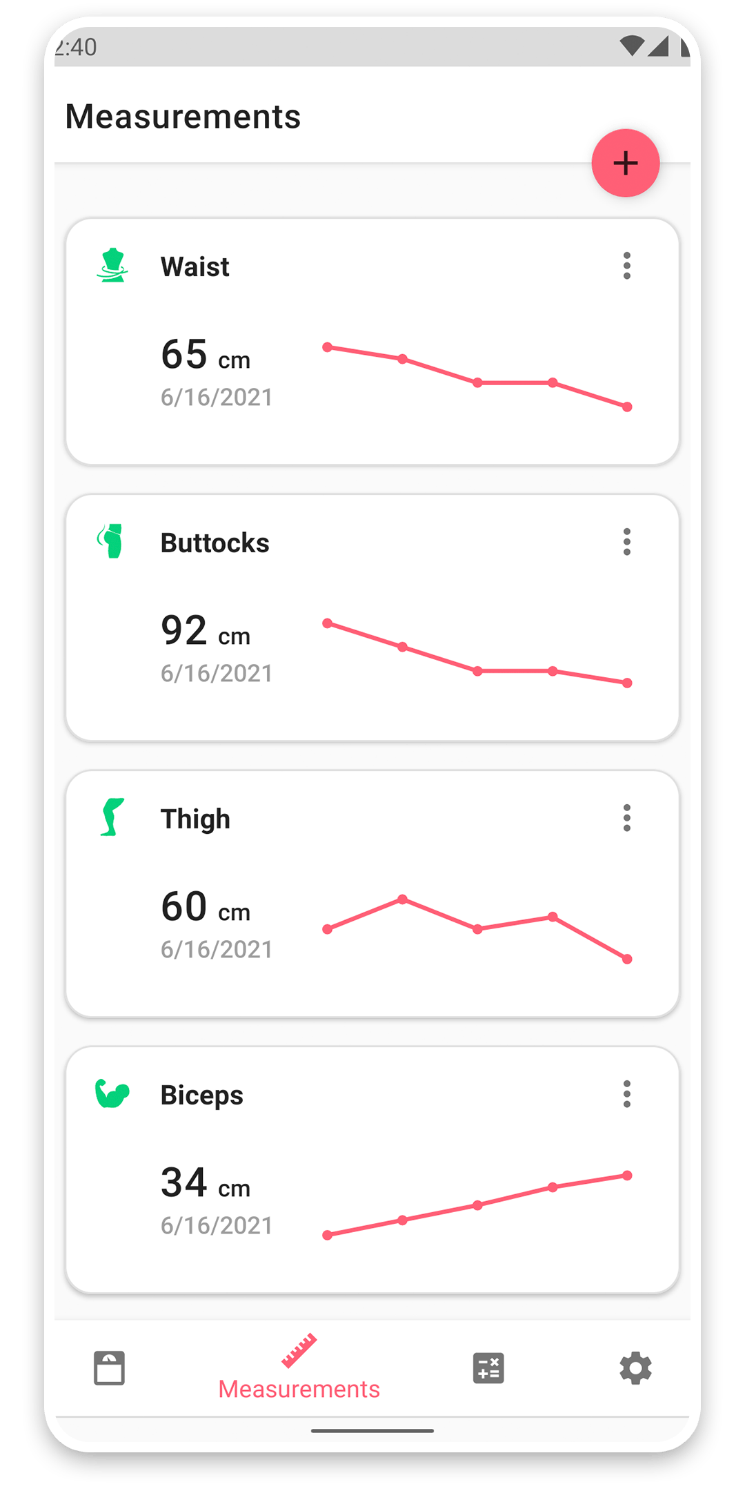 WeightLog The Weight Loss Tracker Body Measurements