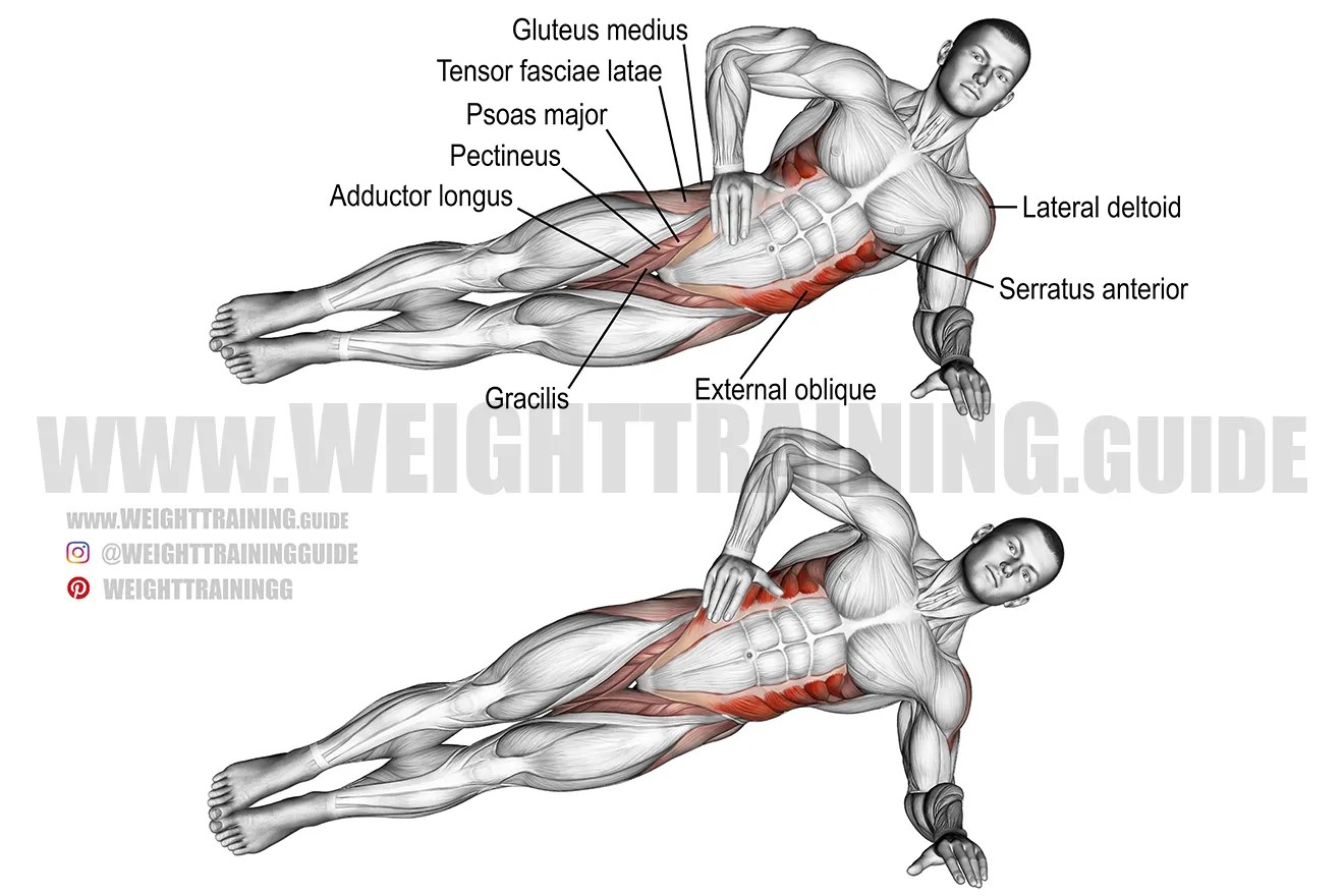 Lying side hip raise exercise guide and video Weight Training Guide