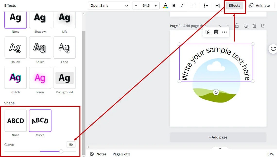 How to Wrap Text in Canva Around Images & Shapes