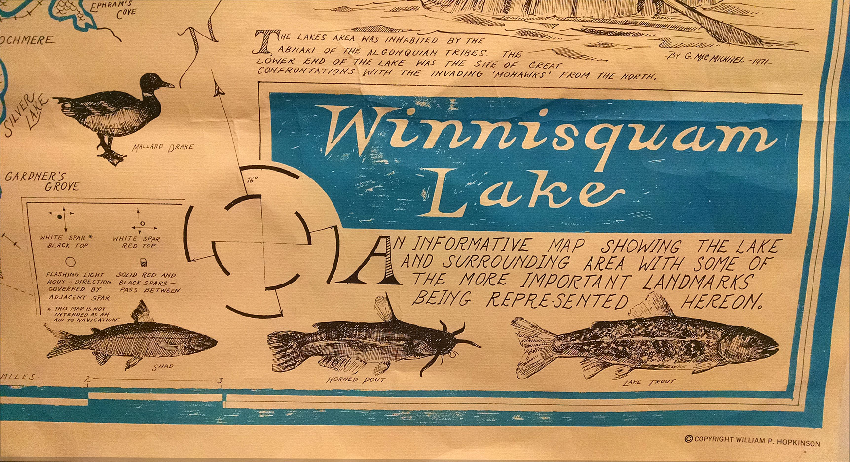Large Winnisquam Map WEIRS BEACH WHERE LAKE WINNIPESAUKEE BEGINS