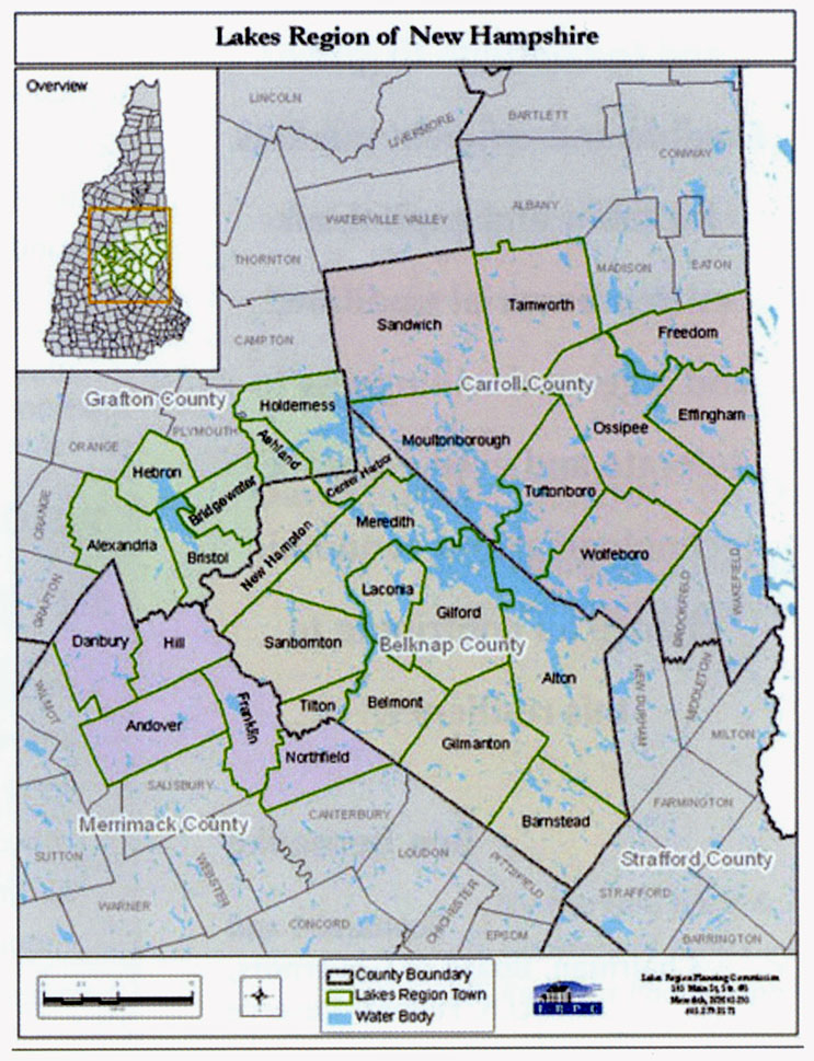 Lakes Region Planning Commission Map WEIRS BEACH WHERE LAKE