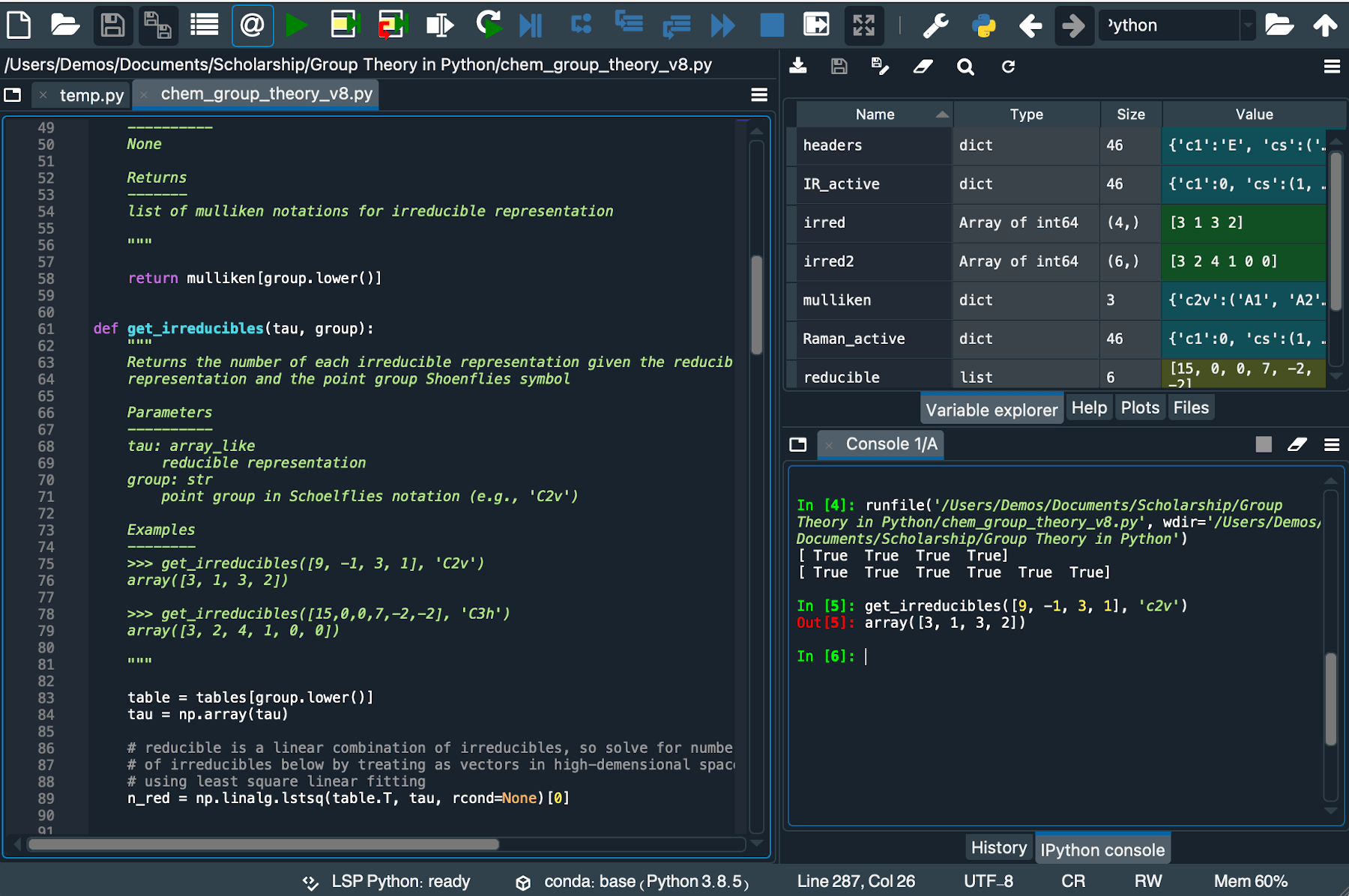 Chapter 13 Command Line & Spyder — Scientific Computing for Chemists