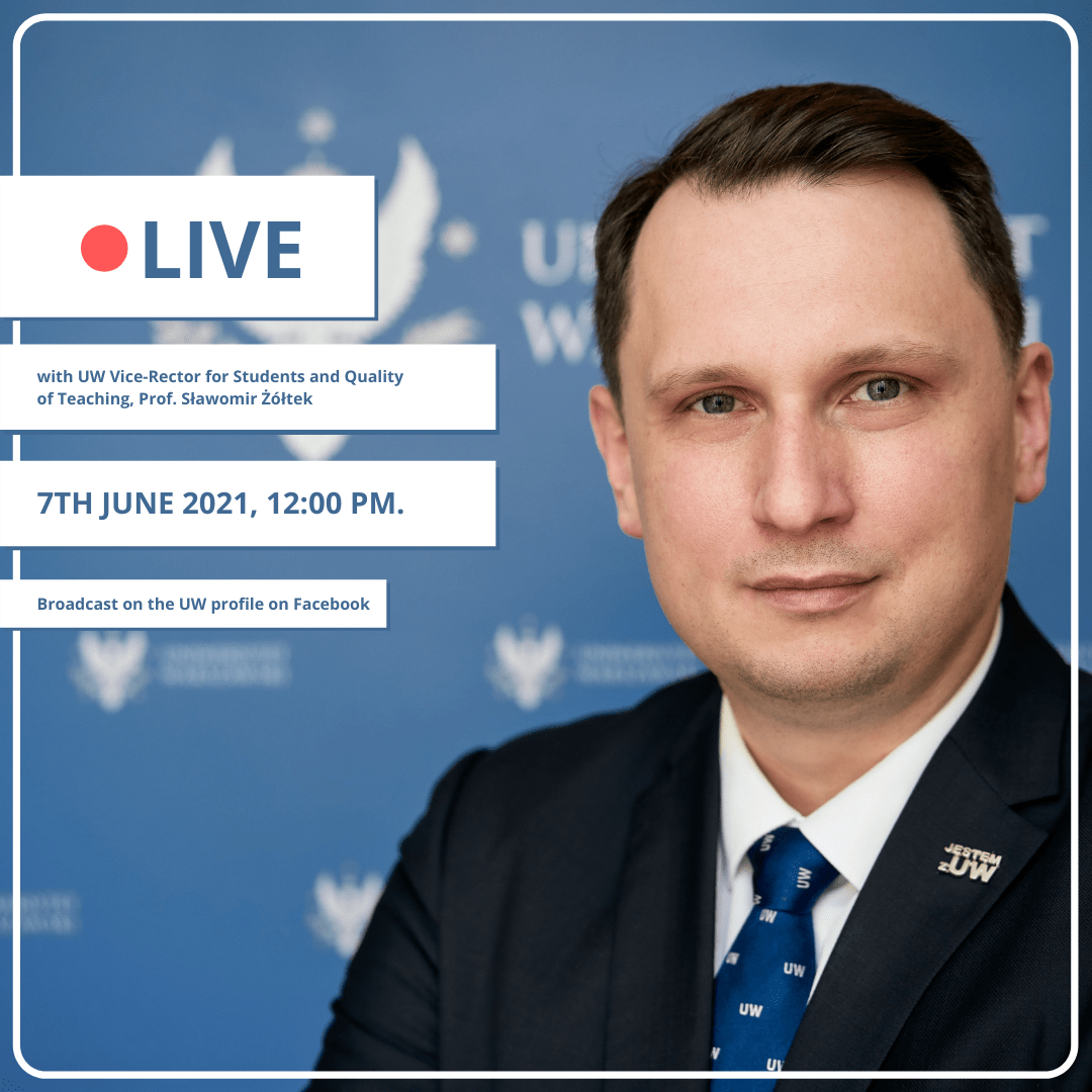 Live with the ViceRector for Students and Quality of Teaching, Prof