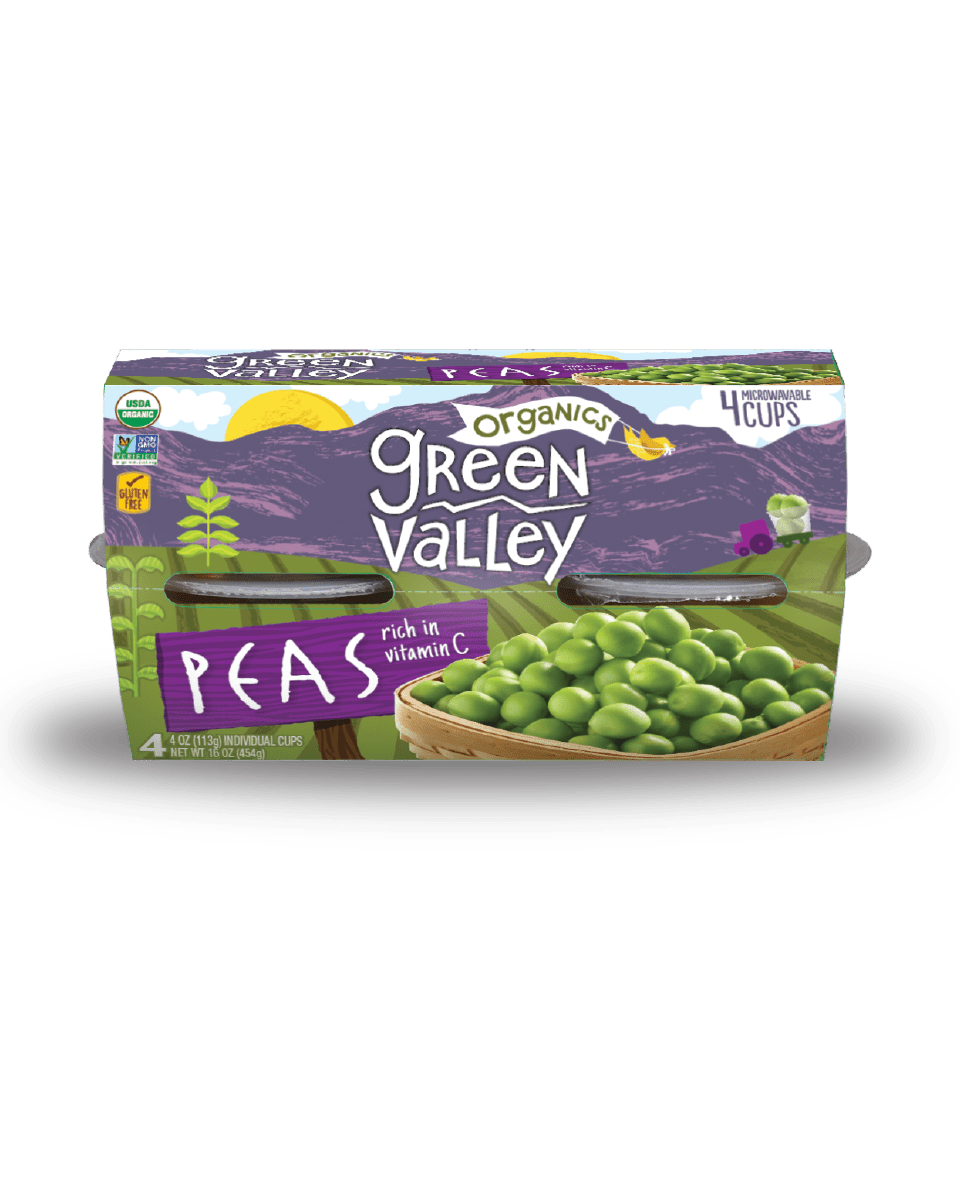 SingleServe Peas Green Valley Organics