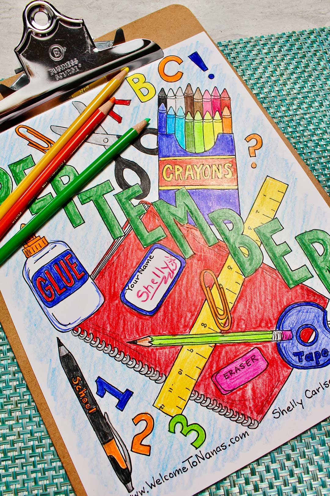 Back to School September Coloring Page - Welcome To Nana's