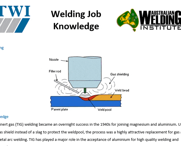 TIG WELDING Australian Welding Institute