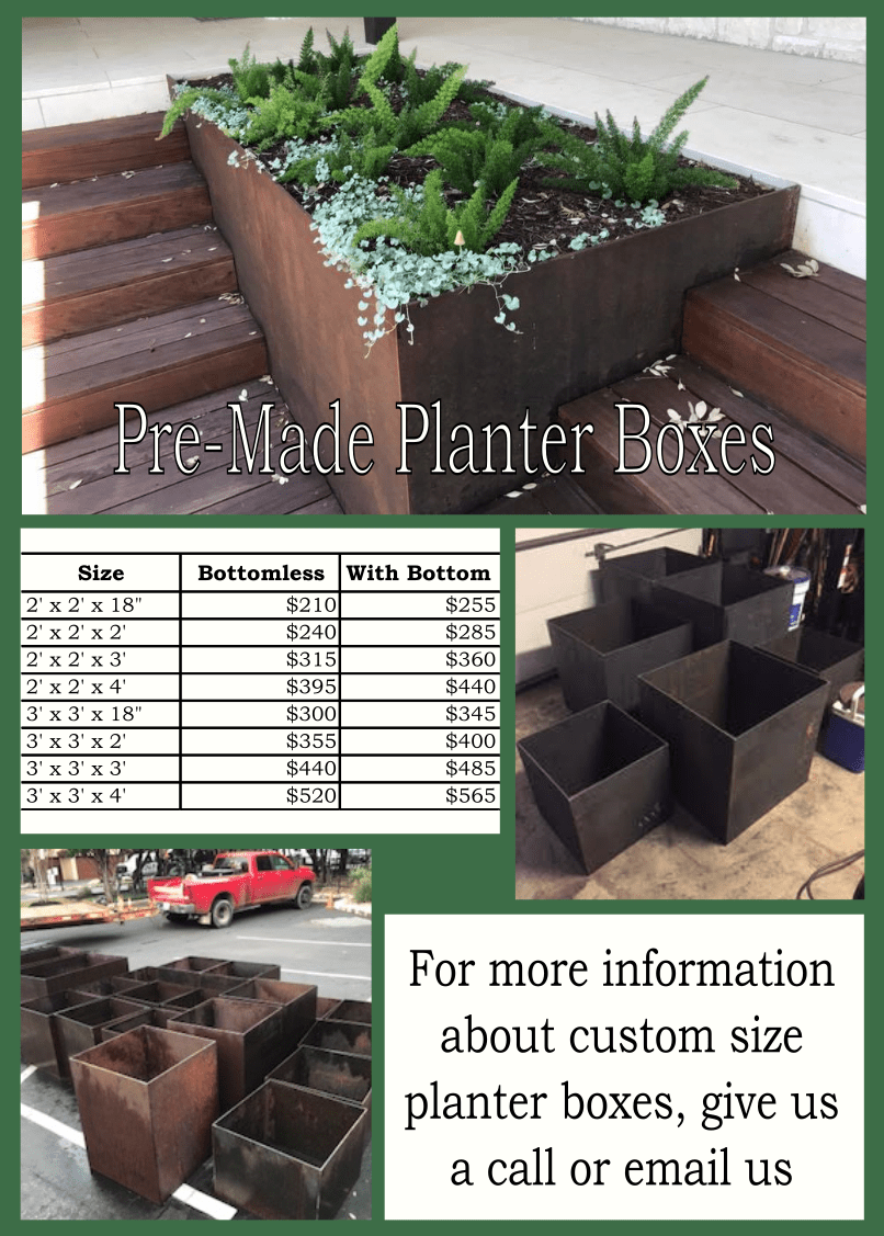 Steel Planter Boxes for Sale Welding Shop Austin