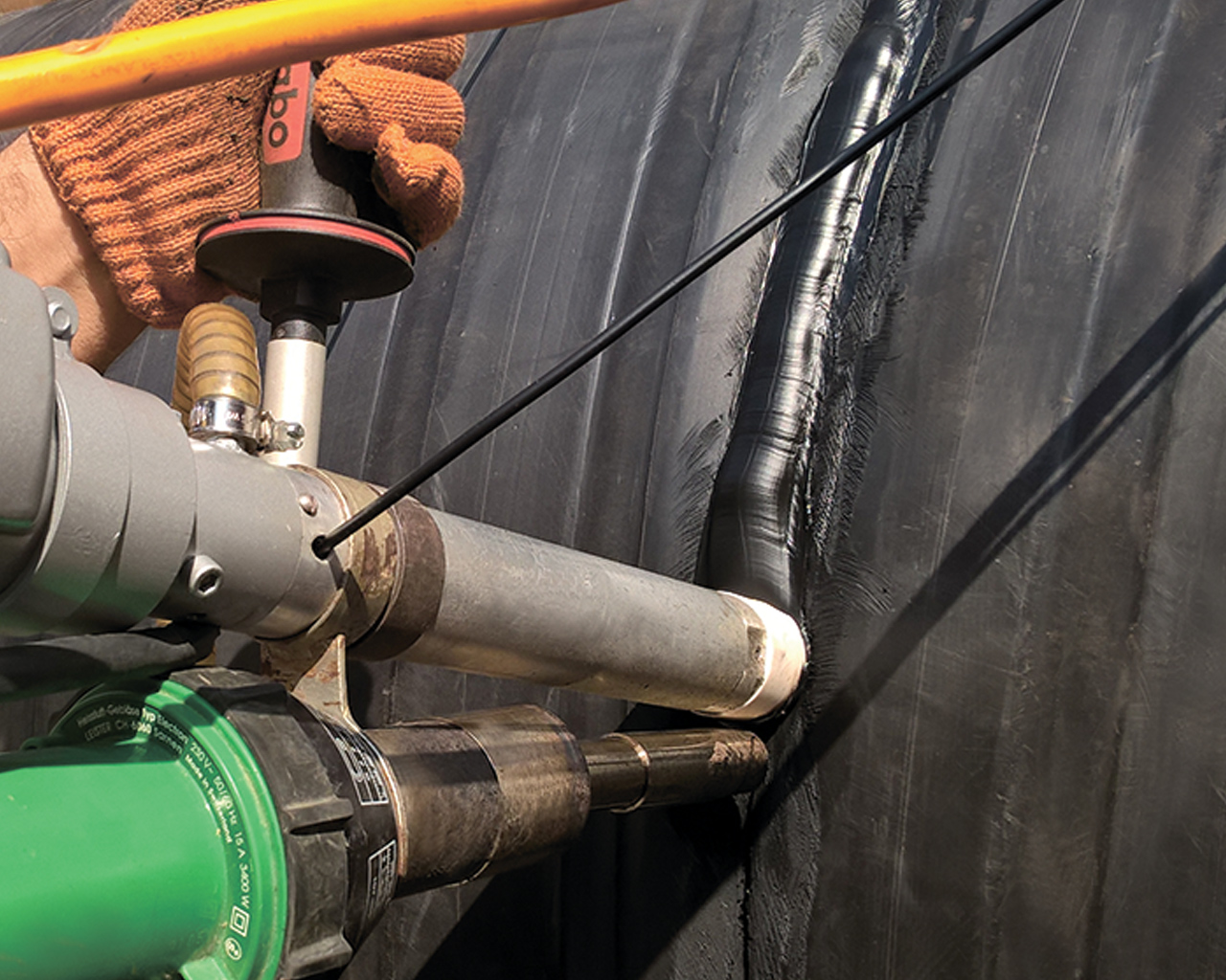 Handheld welding extruder КСЕ02, Handheld welding, plastic welding