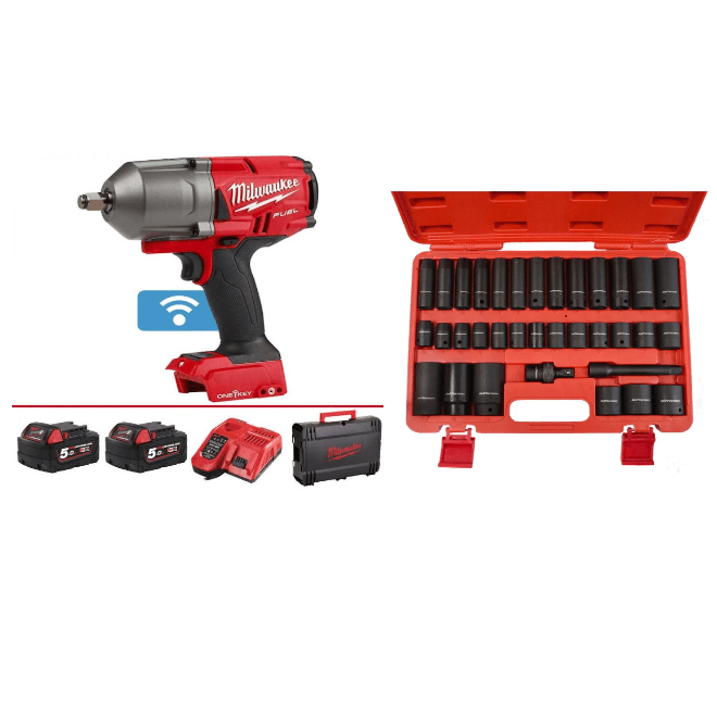 Milwaukee M18ONEFHIWF12-502X FUEL ONE-KEY 1/2″ Impact Wrench