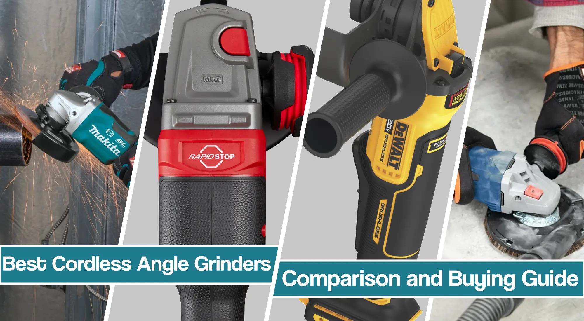 Best Cordless Angle Grinder [Reviews & Comparison 2024]