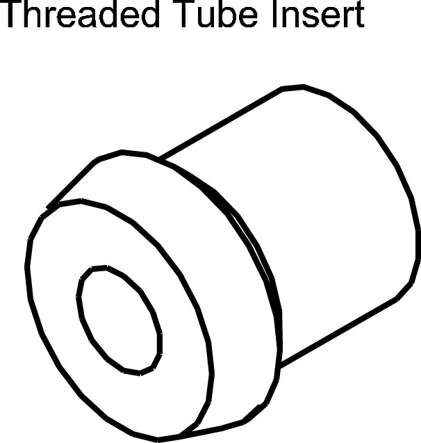 Threaded Tube Insert Line Art