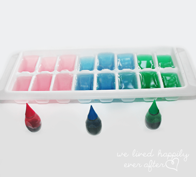 We Lived Happily Ever After Colorful Party Ice Cubes Using Food Coloring!