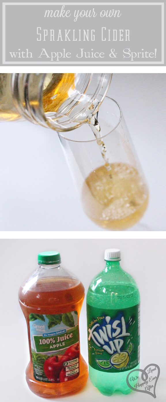 Make Sparkling Cider from Apple Juice and Sprite! We Lived Happily