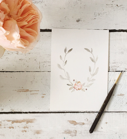 Free Flower Wreath Watercolor Printable - We Lived Happily Ever After
