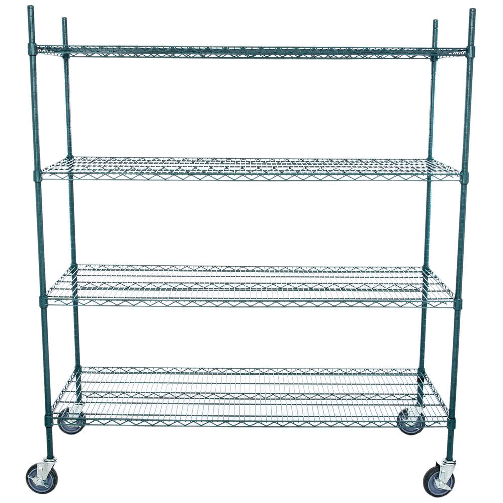 Rolling Steel Restaurant Kitchen Storage Shelving Trolley