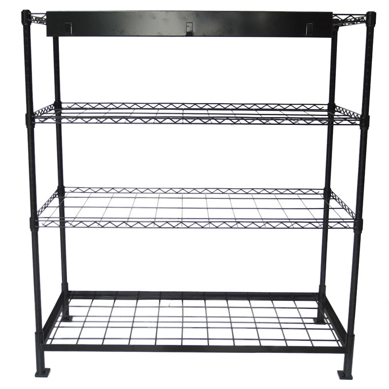 Custom 4 Tier Balcony Wire Shelves for Plants or Flower