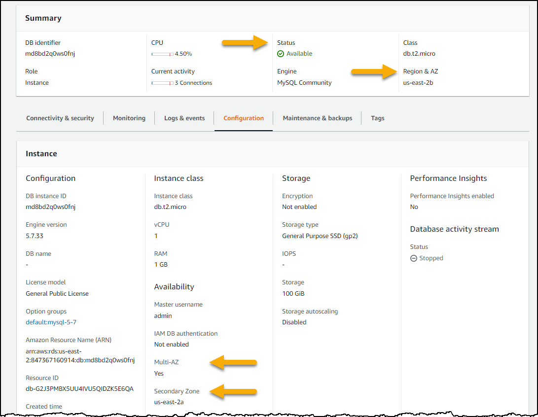 Test Resiliency Using RDS Failure Injection AWS WellArchitected Labs