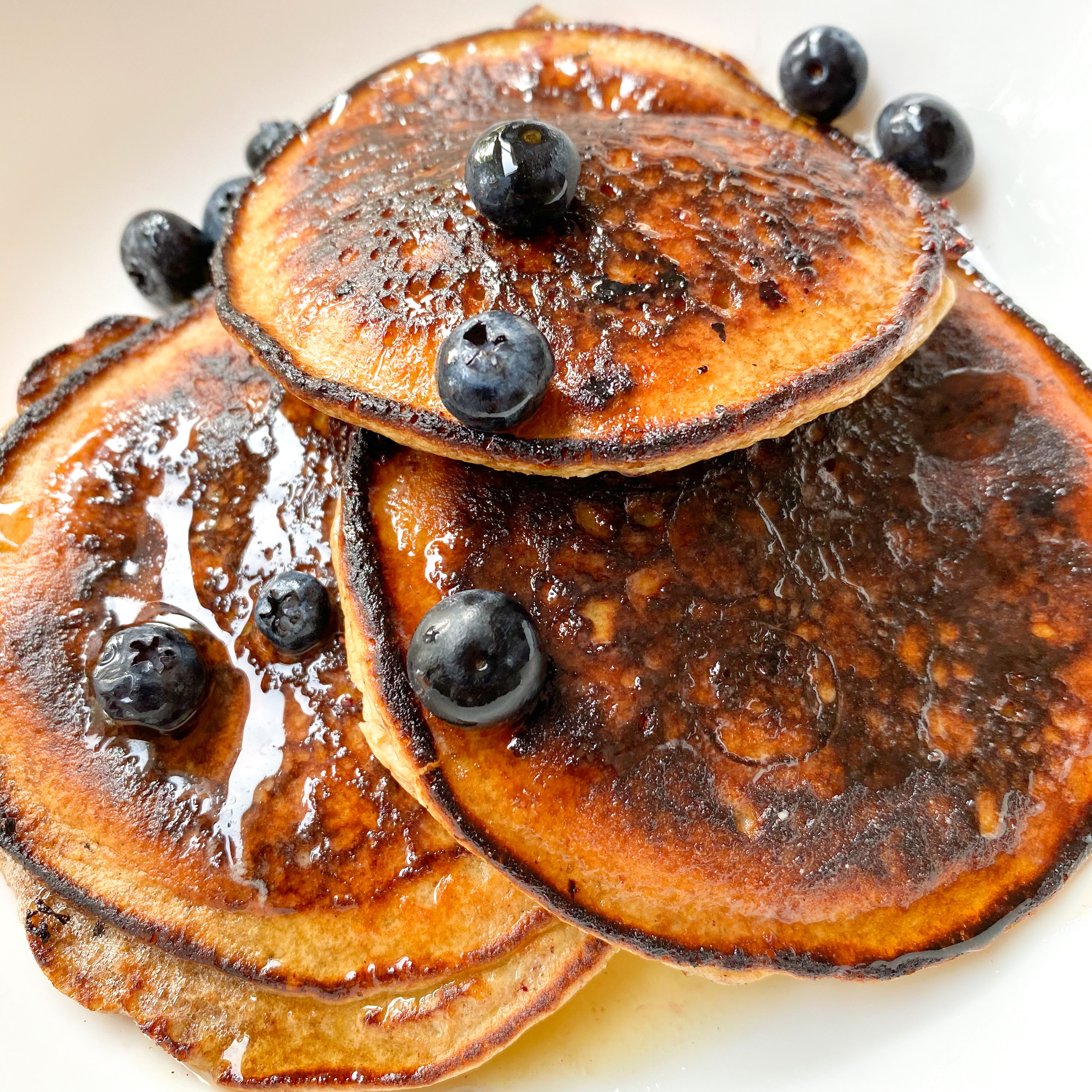 Simple + Healthy Blueberry Pancakes Gluten Free Based Wellness